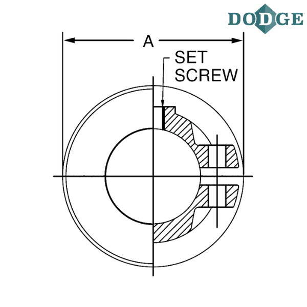 010036 DODGE - 2 15/16 SOLID IRON COLLAR