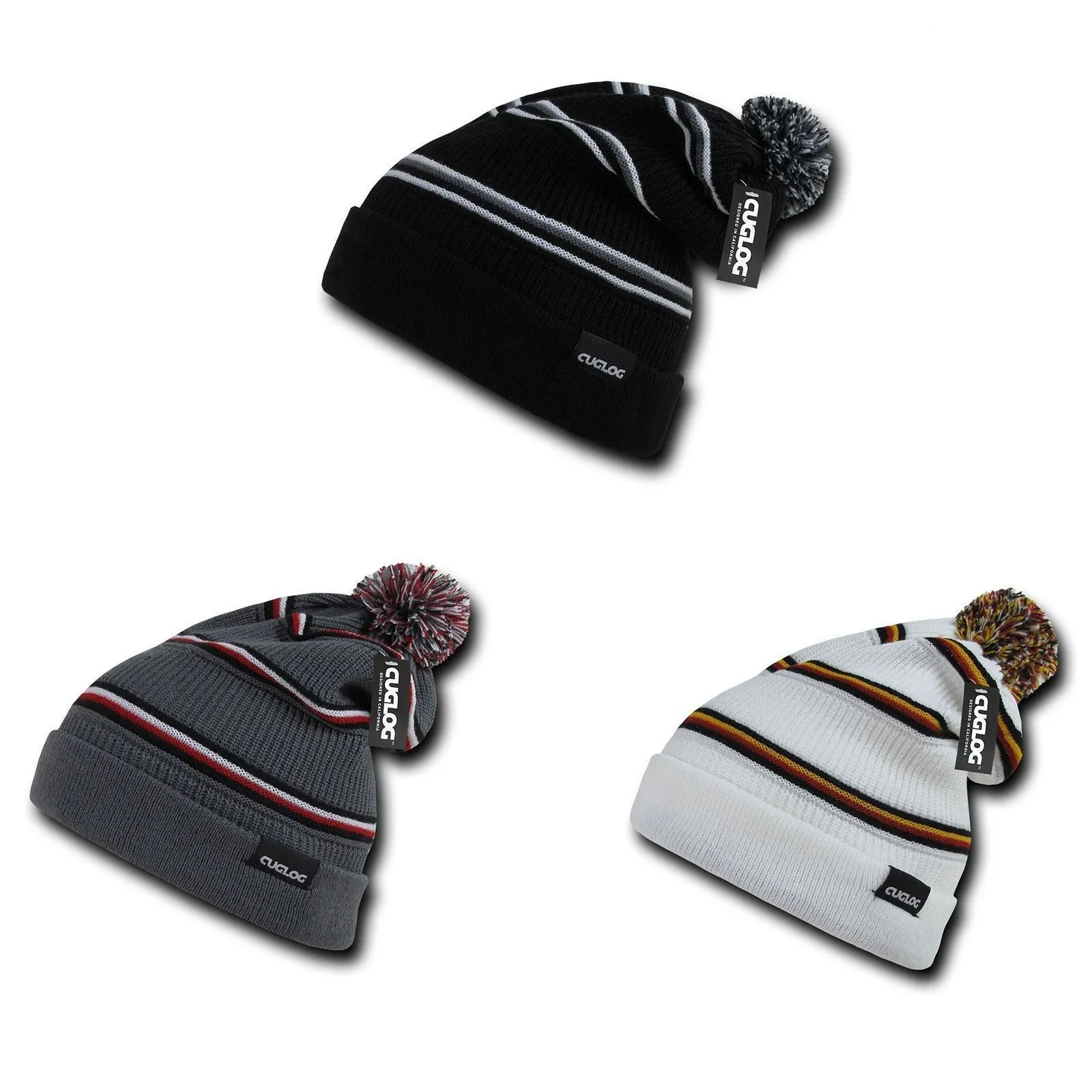 1 Dozen Cuglog Kinabalu Slouchy Cuffed Beanies Caps Hats Wholesale Lots