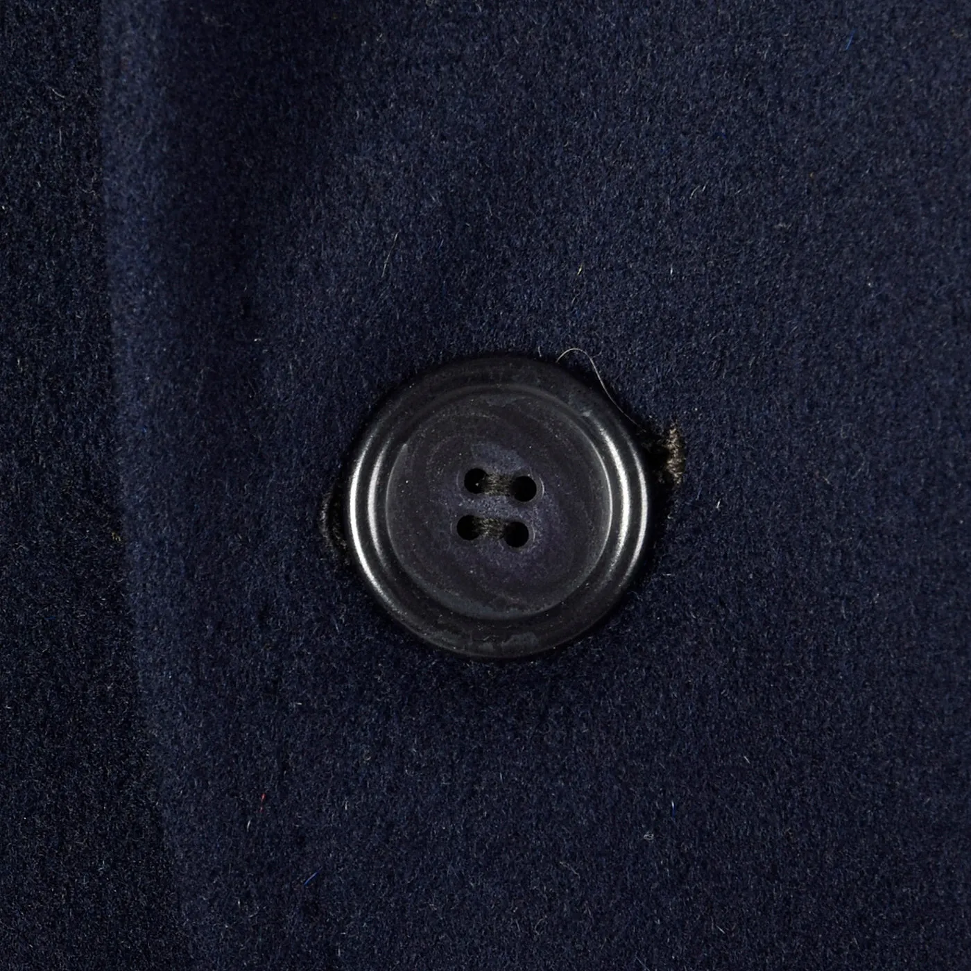 1950s Mens Wool and Cashmere Blend Navy Coat