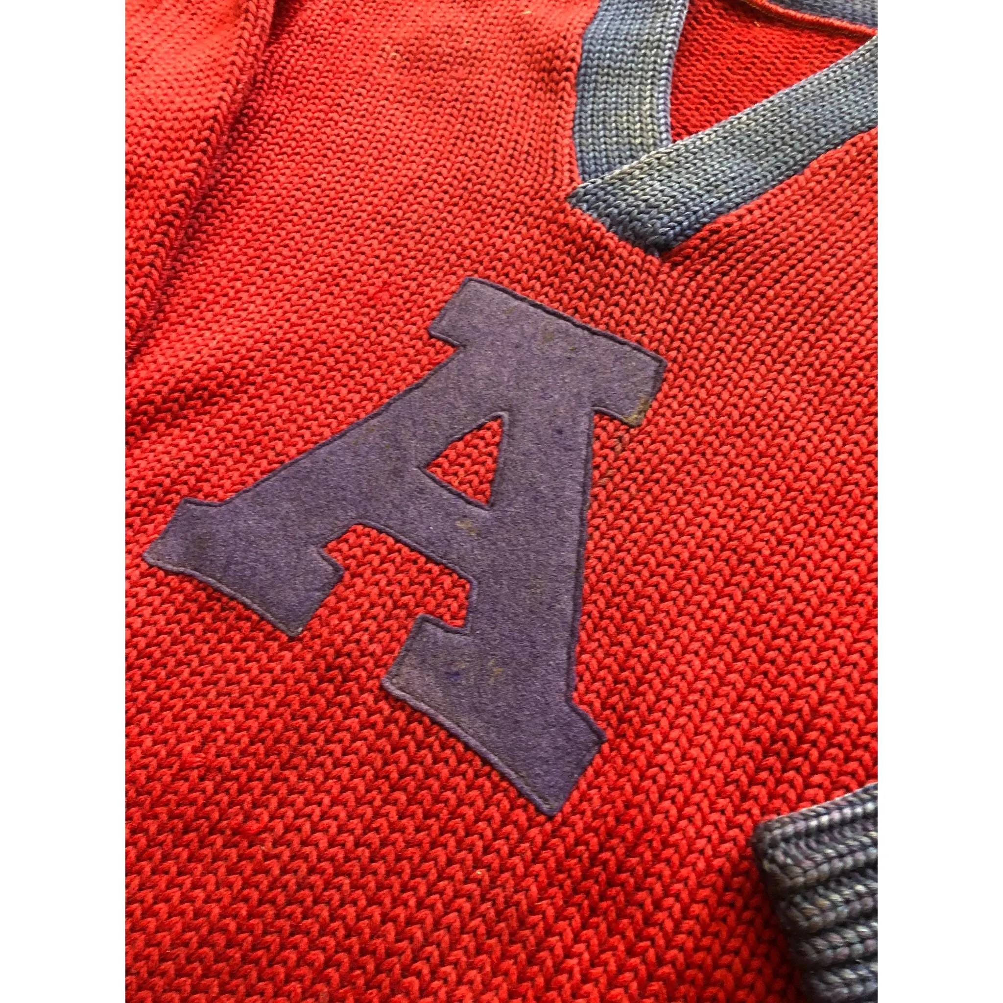 1960s Varsity V-Neck Letterman Sweater