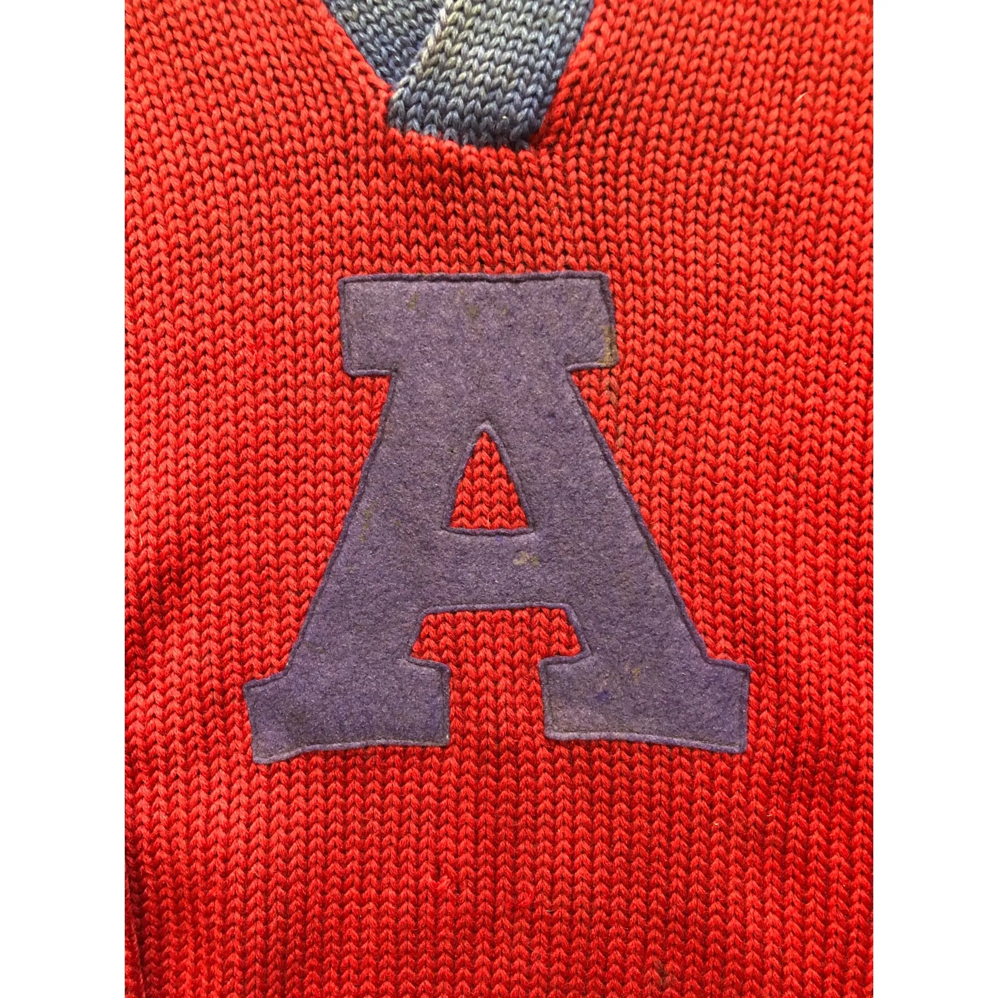 1960s Varsity V-Neck Letterman Sweater