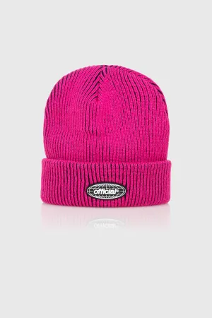 Acid World 2-Tone Beanie (Fuschia)