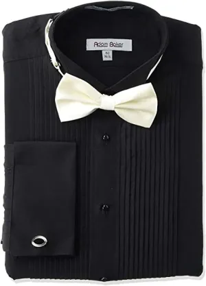 Adam Baker Men's Slim Fit Wingtip Collar French Cuff Formal Tuxedo Shirt - CLEARANCE - FINAL SALE
