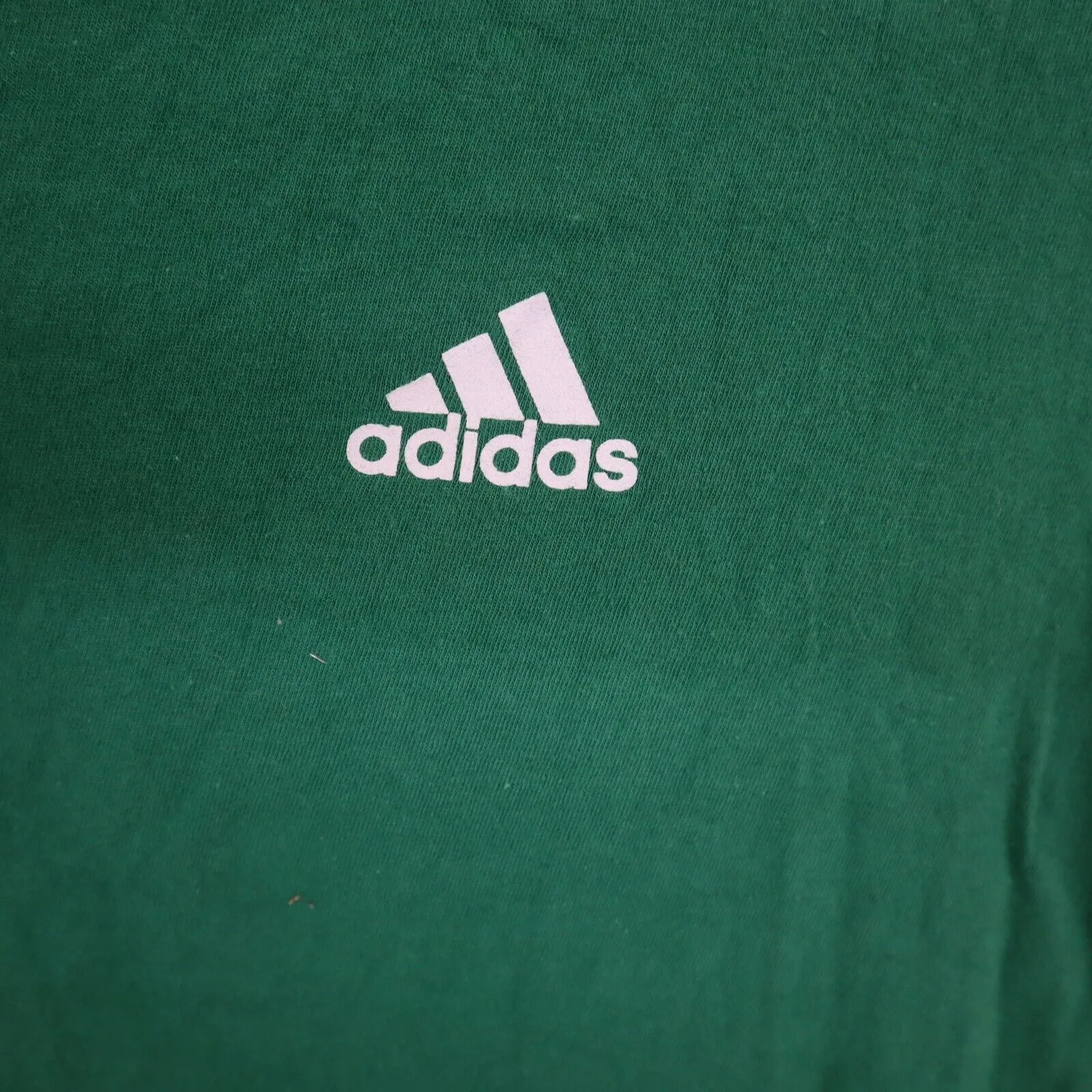 Adidas Mens Pullover T Shirt Casual Short Sleeve Crew Neck Green Size Small