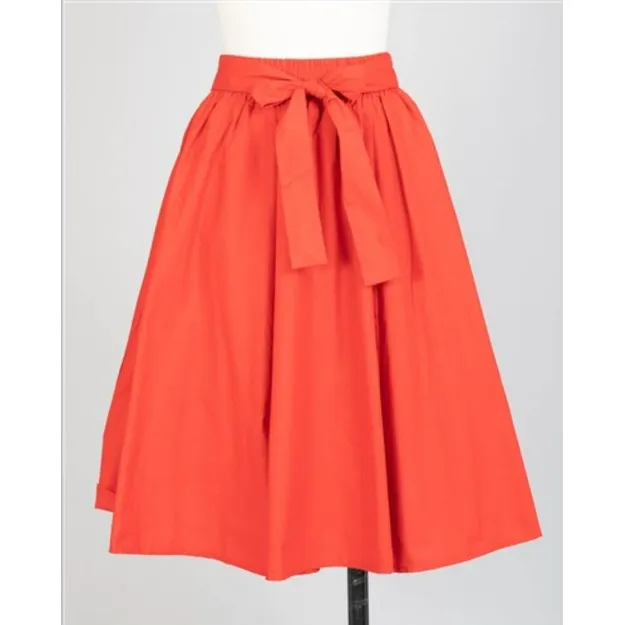 African Ankara Style Middi Skirt with Sash Woman Mid Length Skirt - Regular Size 4 to 18 / Plus Size 20 to 34