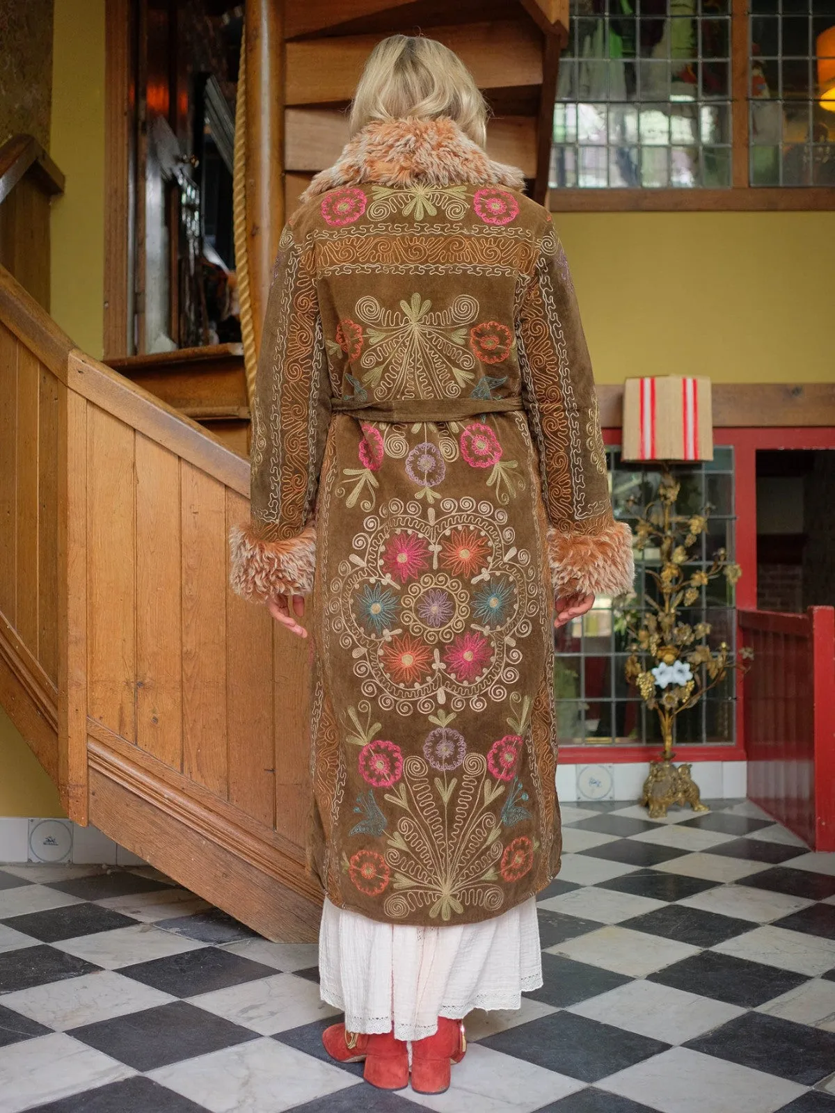Aisara Wrap Coat - L | Multi/Brown