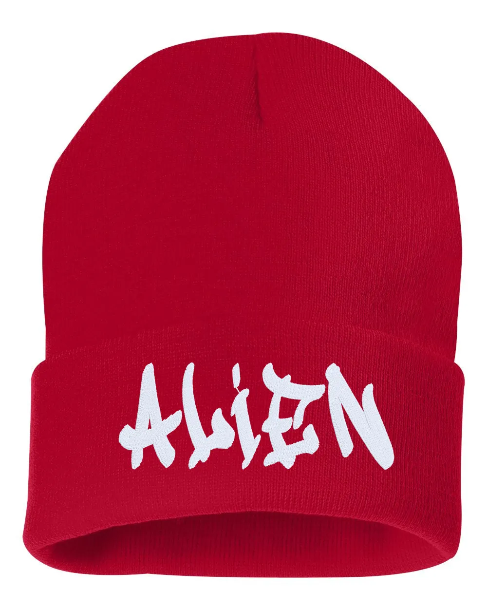 ALIEN Embroidered Cuffed Beanie Hat