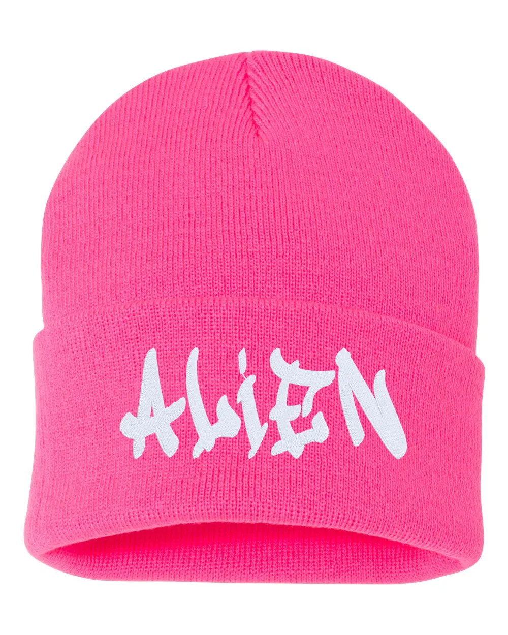 ALIEN Embroidered Cuffed Beanie Hat