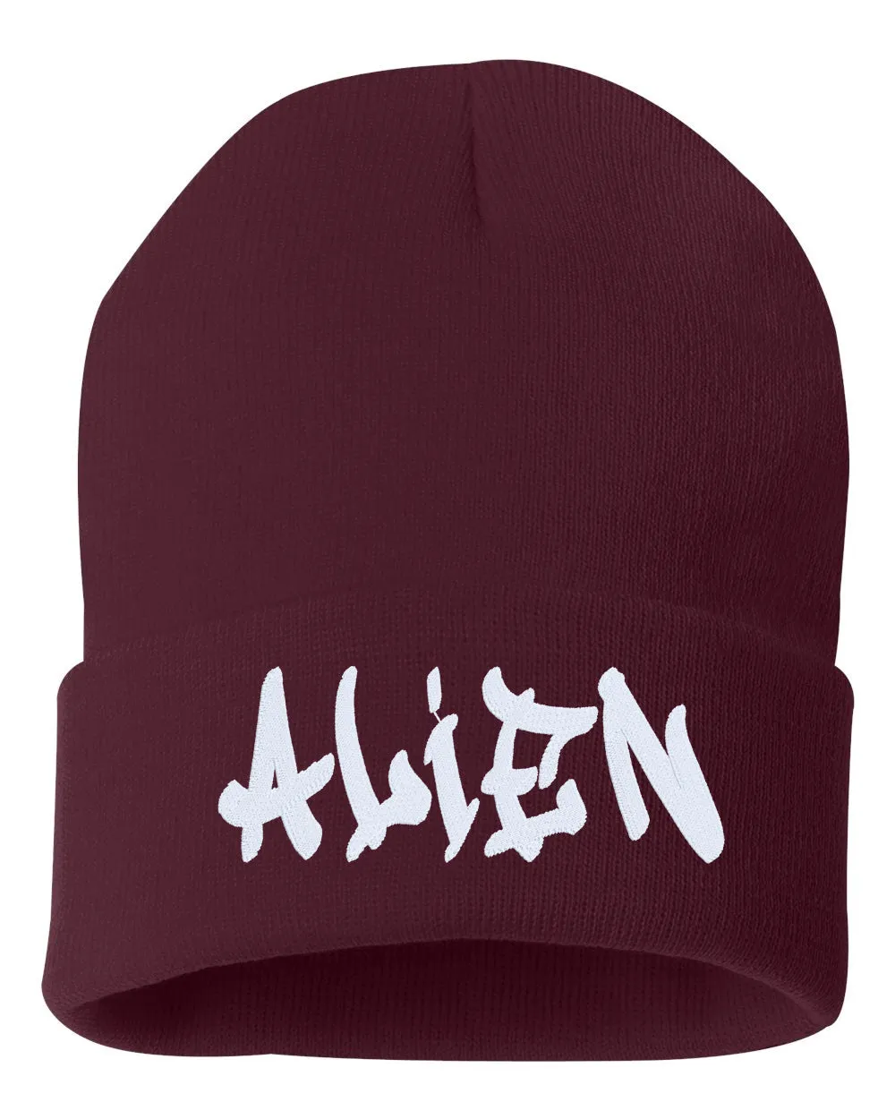 ALIEN Embroidered Cuffed Beanie Hat