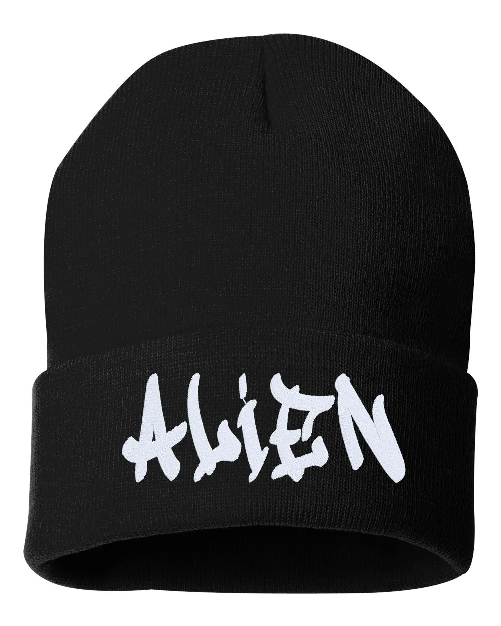 ALIEN Embroidered Cuffed Beanie Hat