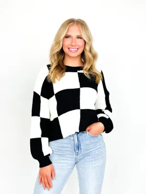 Angie - Black Color Block Sweater