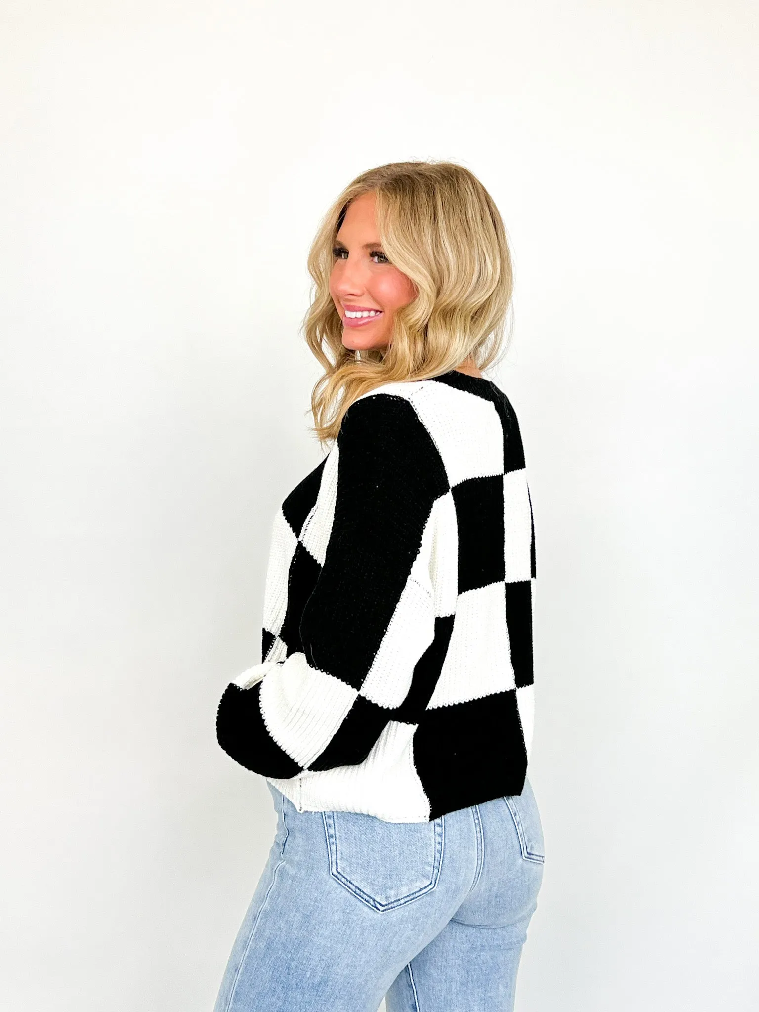 Angie - Black Color Block Sweater