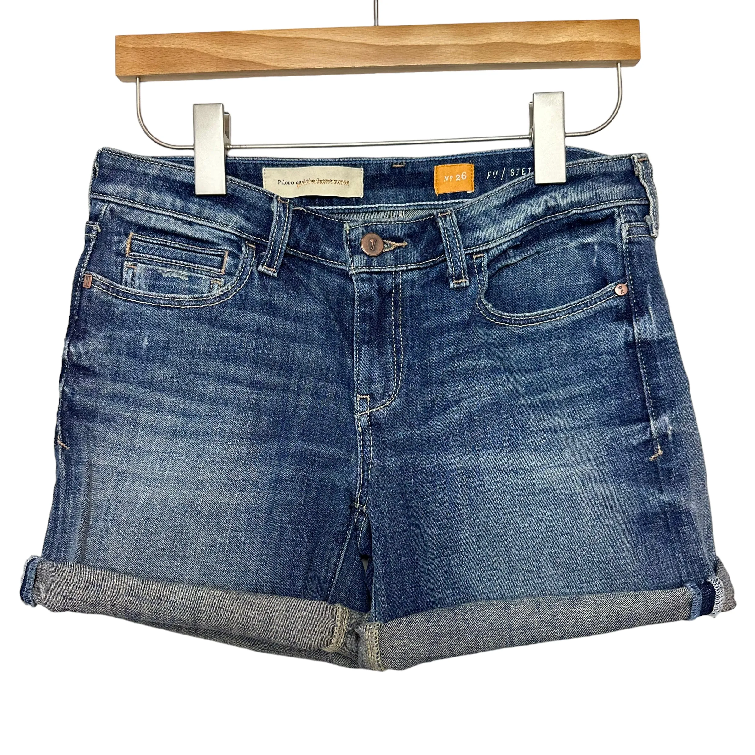 Anthropologie Pilcro and the Letter Press Jean Shorts Stet Trip Mid Rise 26