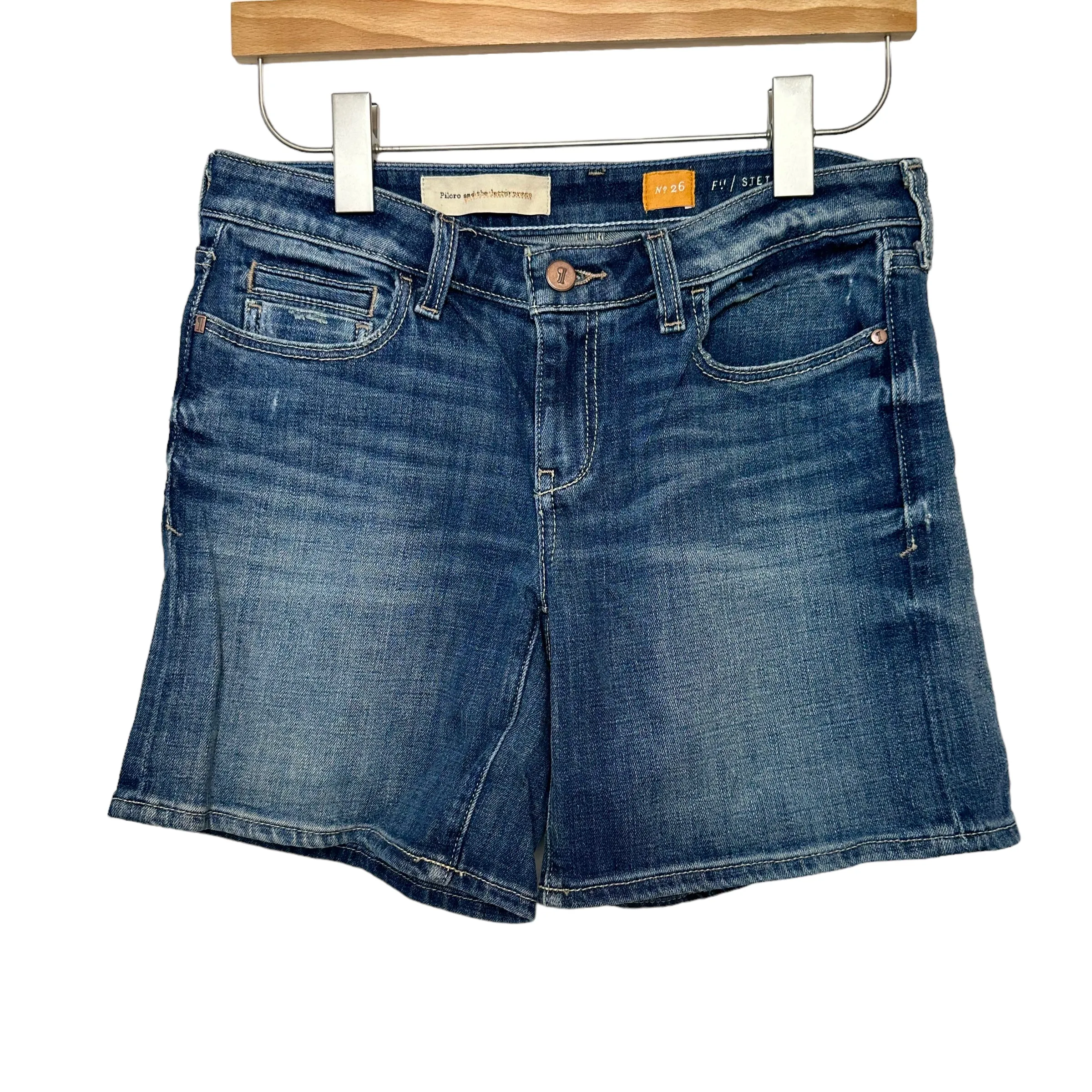 Anthropologie Pilcro and the Letter Press Jean Shorts Stet Trip Mid Rise 26