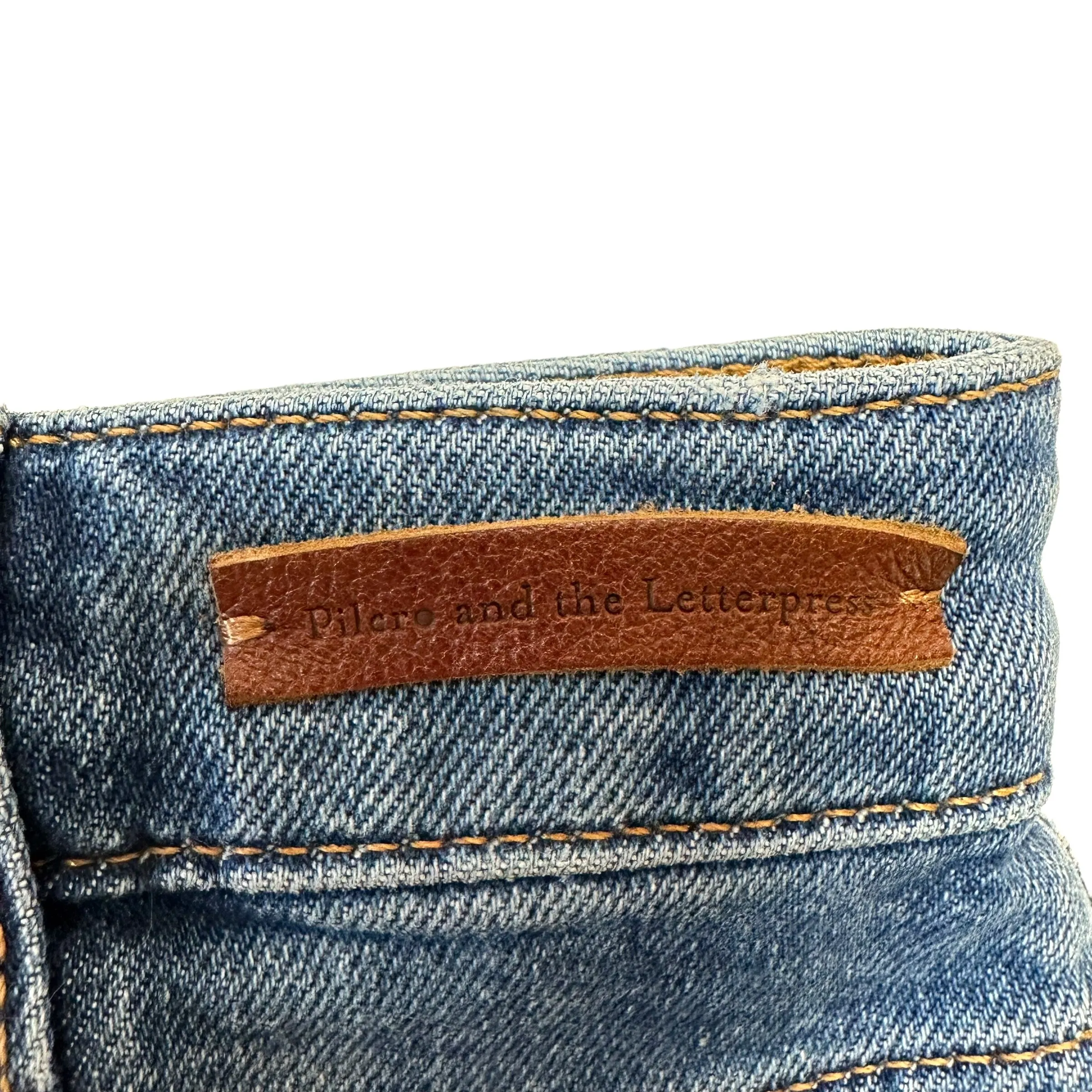 Anthropologie Pilcro and the Letterpress High Rise Denim Pencil Skirt Midi 8
