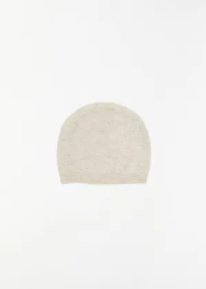 Archie Wool Cashmere Beanie — Snow Melange