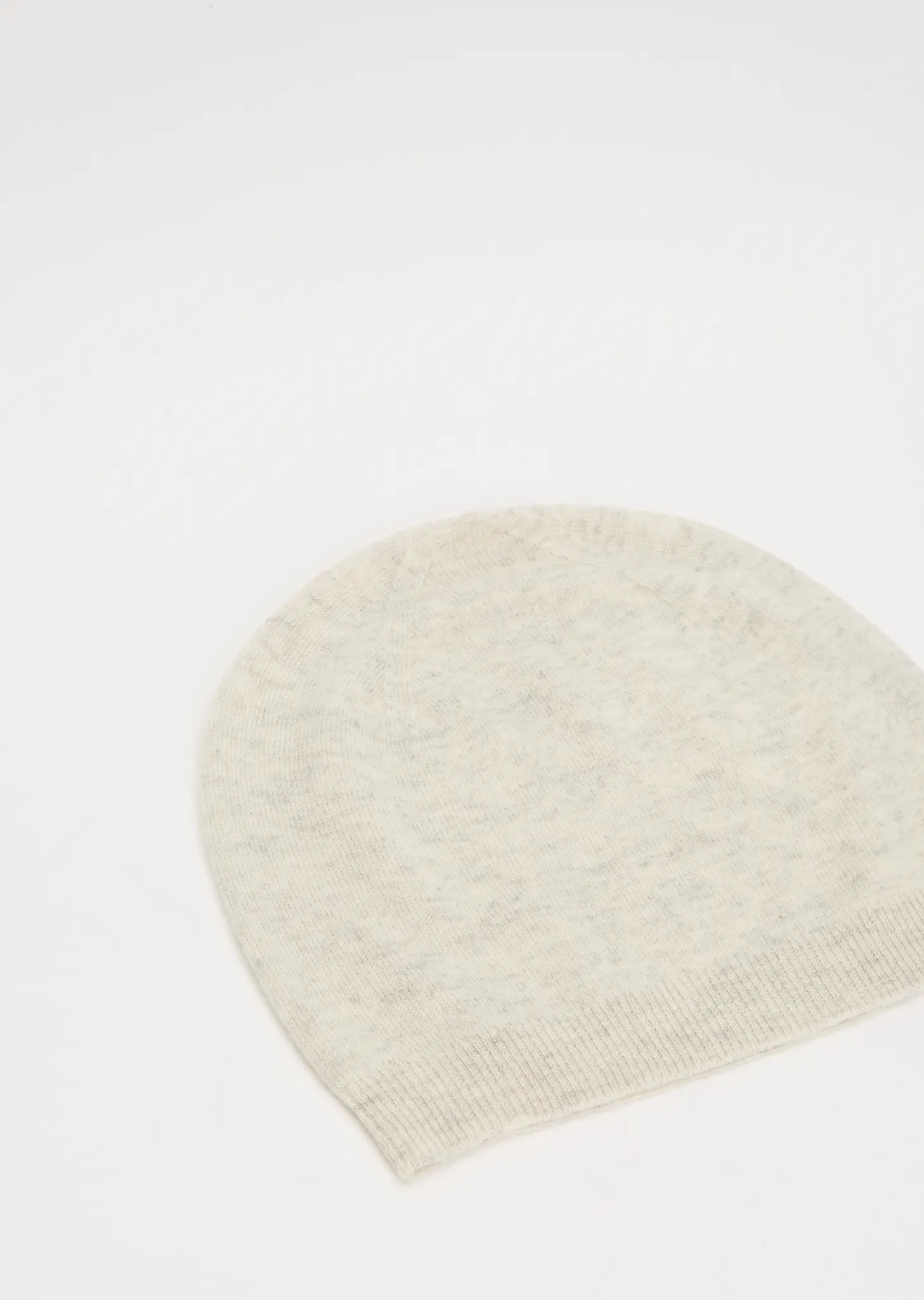 Archie Wool Cashmere Beanie — Snow Melange