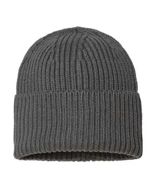 Atlantis Headwear Sustainable Chunky Rib Cuffed Beanie OAK