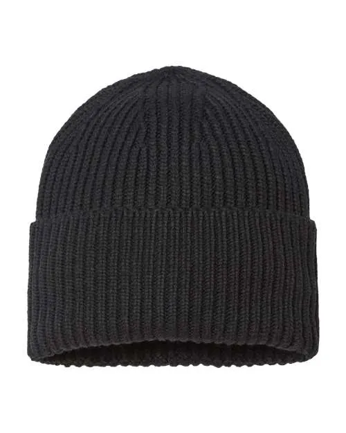 Atlantis Headwear Sustainable Chunky Rib Cuffed Beanie OAK