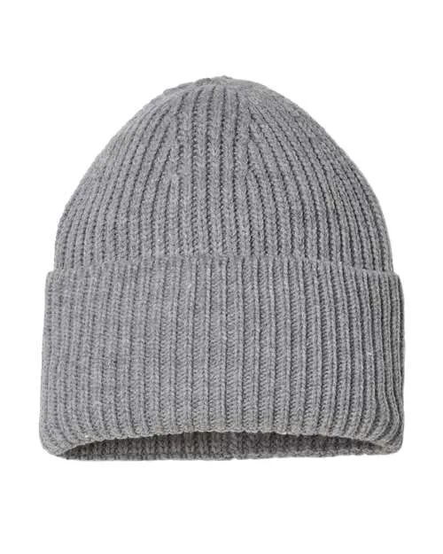 Atlantis Headwear Sustainable Chunky Rib Cuffed Beanie OAK