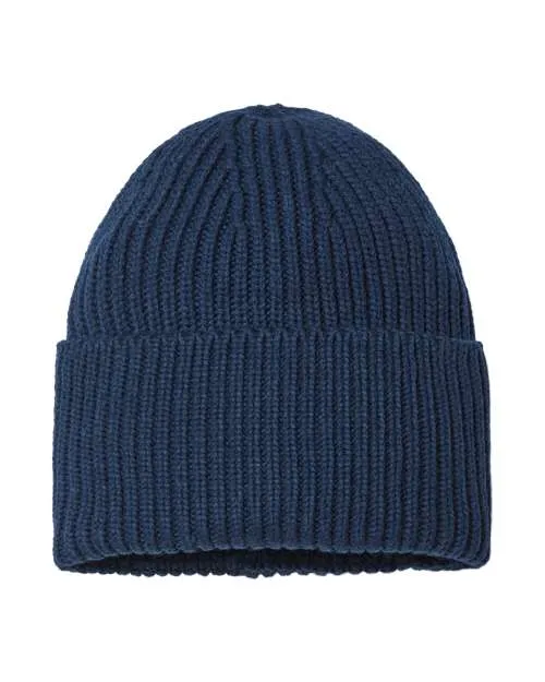 Atlantis Headwear Sustainable Chunky Rib Cuffed Beanie OAK
