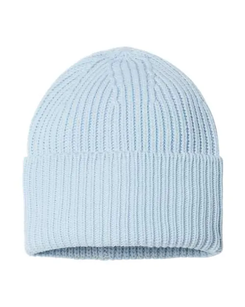 Atlantis Headwear Sustainable Chunky Rib Cuffed Beanie OAK