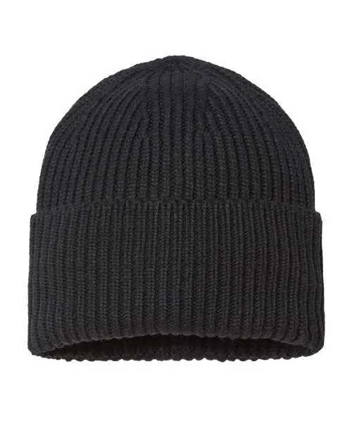Atlantis Headwear Sustainable Chunky Rib Cuffed Beanie OAK