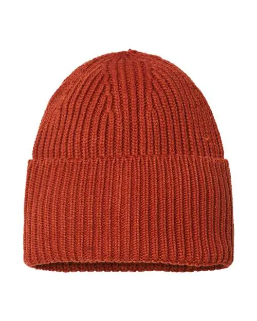 Atlantis Headwear Sustainable Chunky Rib Cuffed Beanie OAK