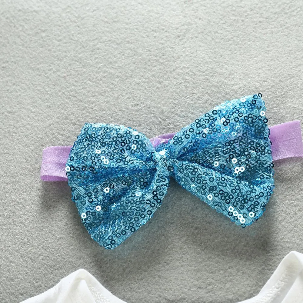 Baby Girls 1st Birthday Party Clothing Infant Priness Romper Skirt Leg Warmer Headband Full Set