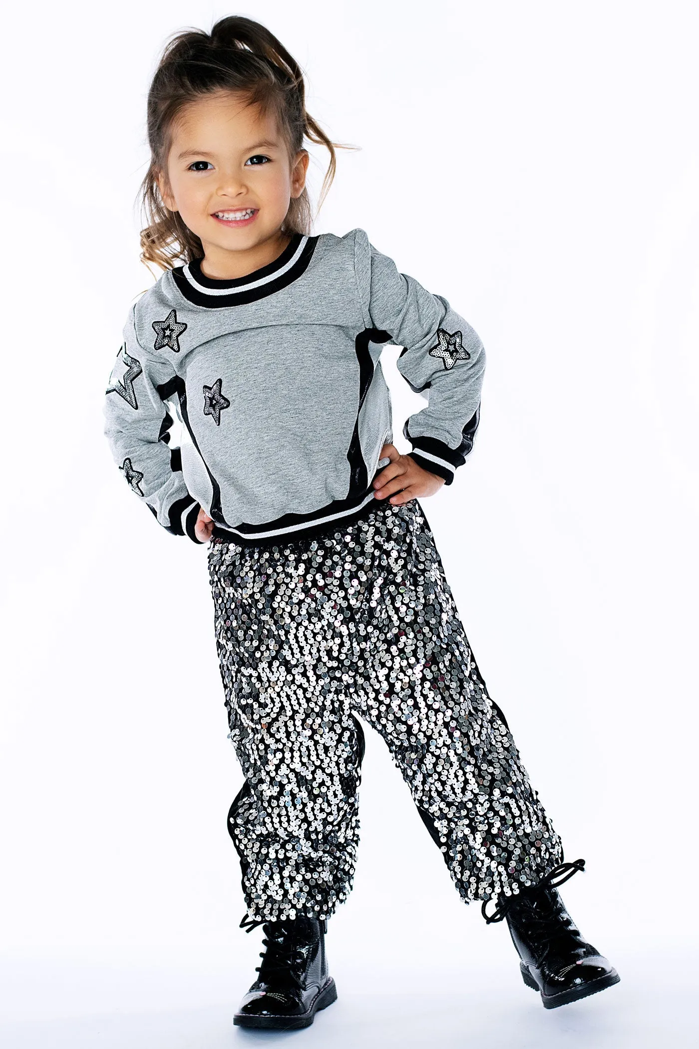 Baby Girl's Sparkly Sequin Jogger