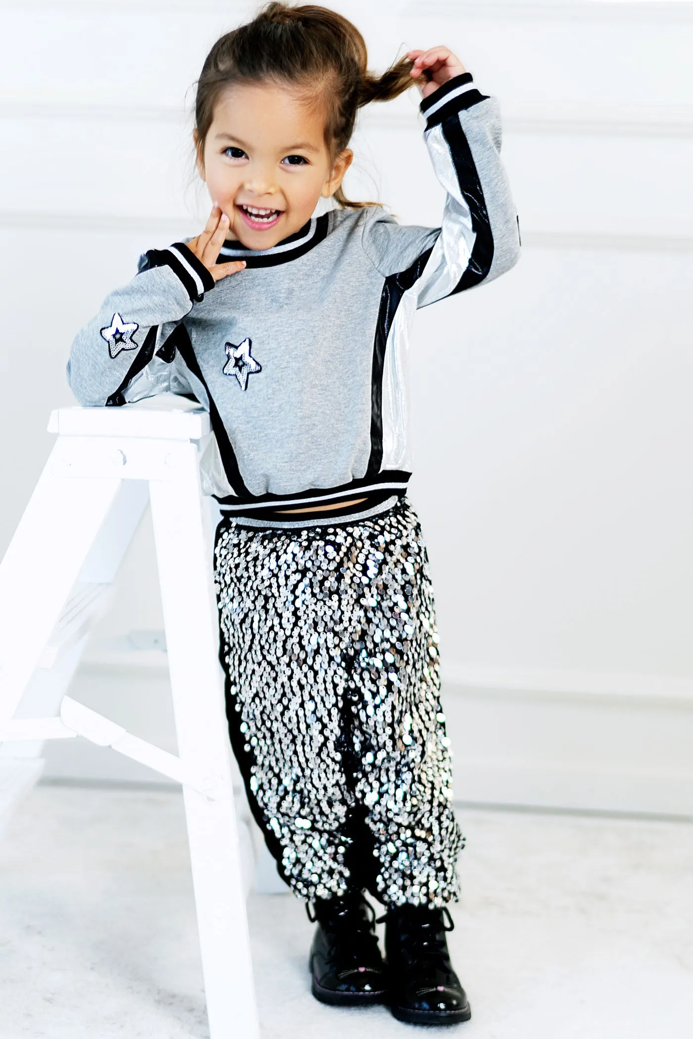 Baby Girl's Sparkly Sequin Jogger