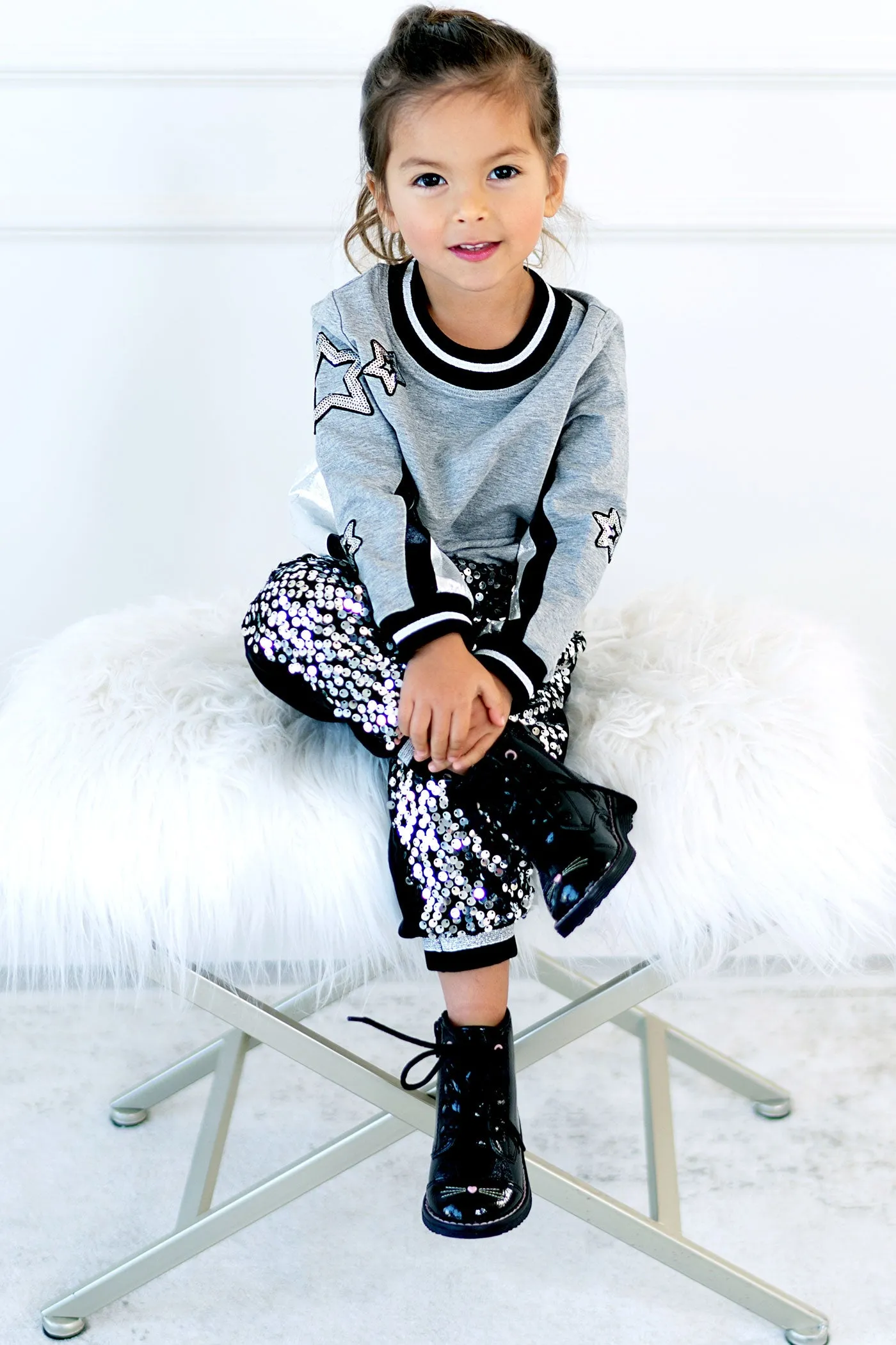 Baby Girl's Sparkly Sequin Jogger