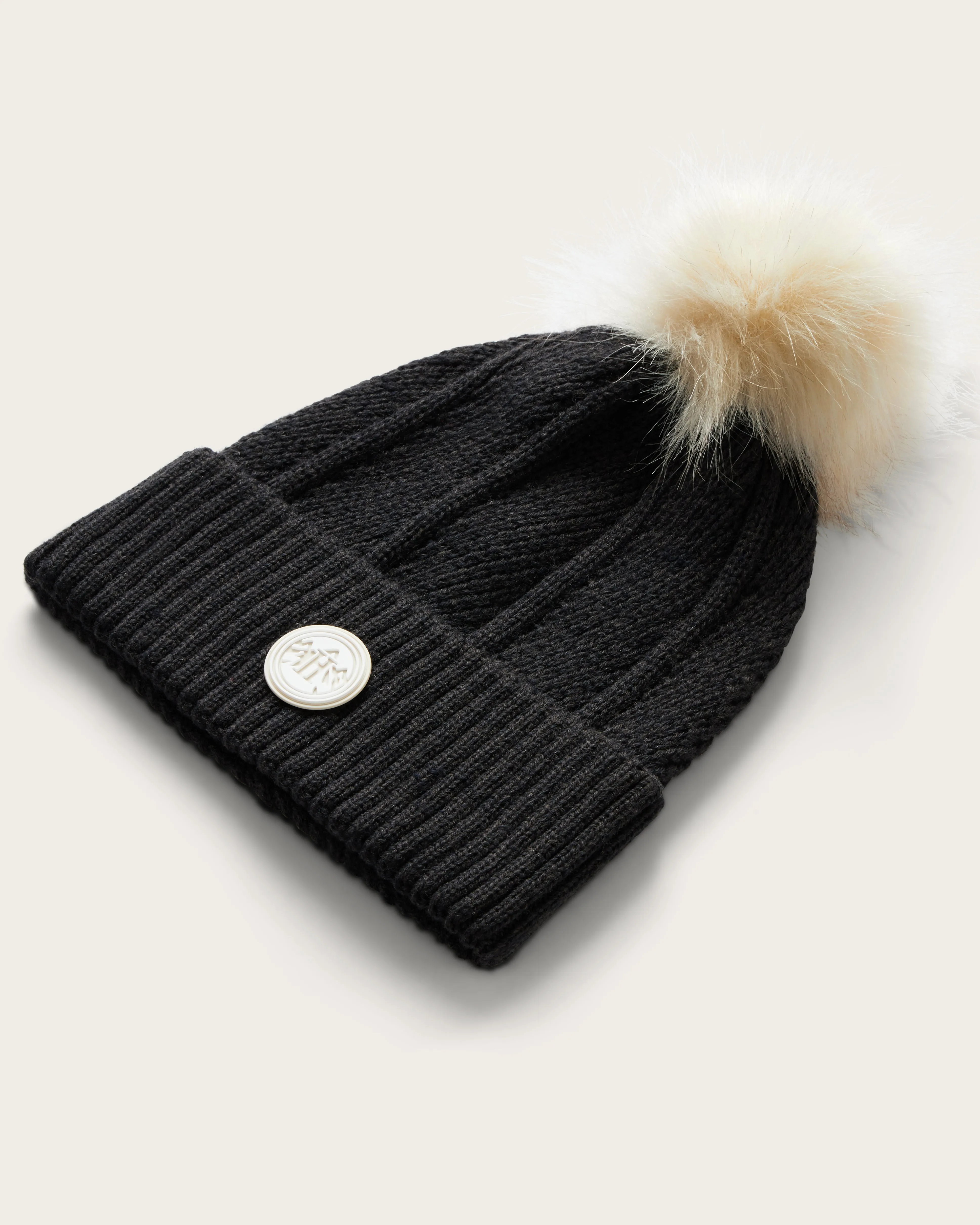 Baby Willow Pom Beanie in Black