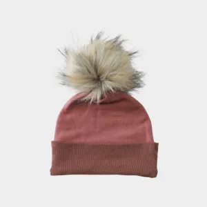Babysprouts Pom Hat in Rosewood