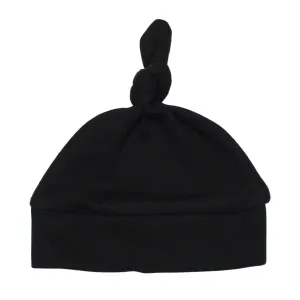 Banded Top-Knot Hat - Black