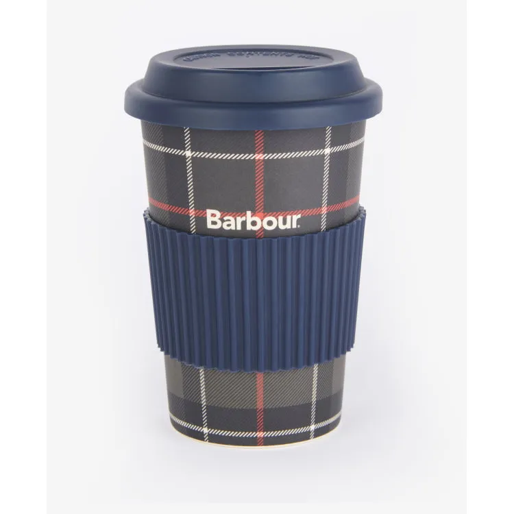 Barbour Ladies Tartan Travel Mug and Beanie Gift Set