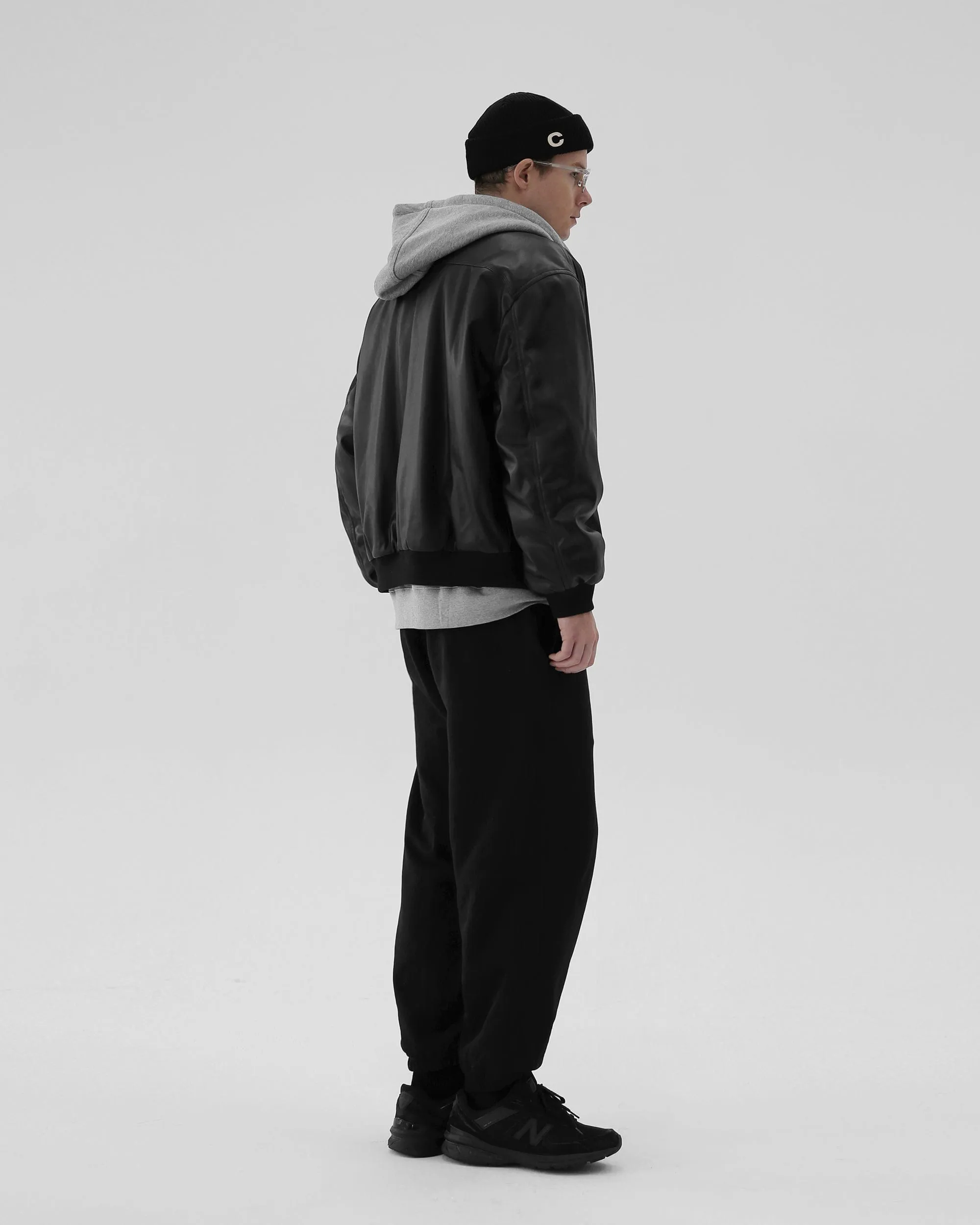 BEANIE / MARINE FIT / DOUBLE TAB / M BLACK