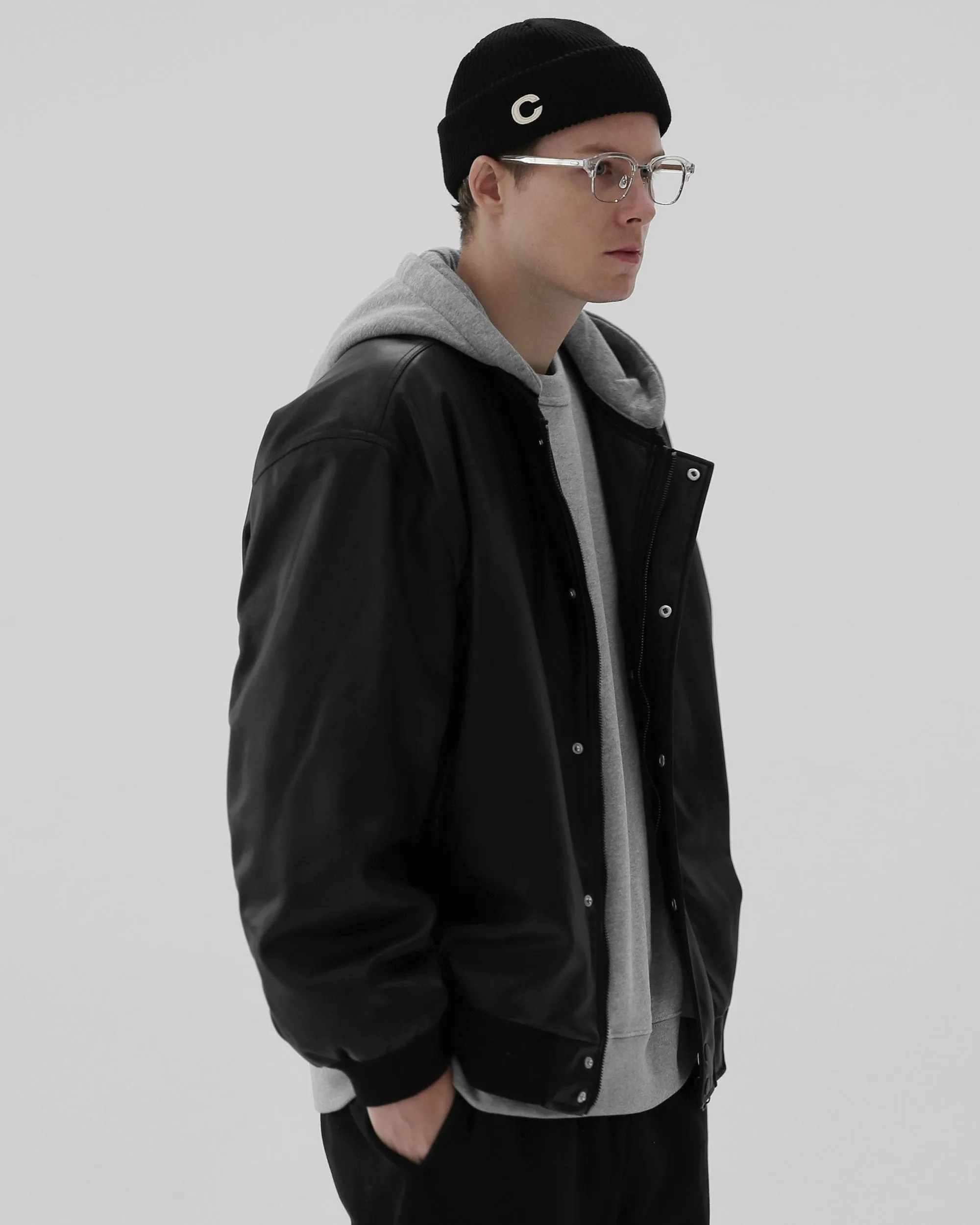 BEANIE / MARINE FIT / DOUBLE TAB / M BLACK