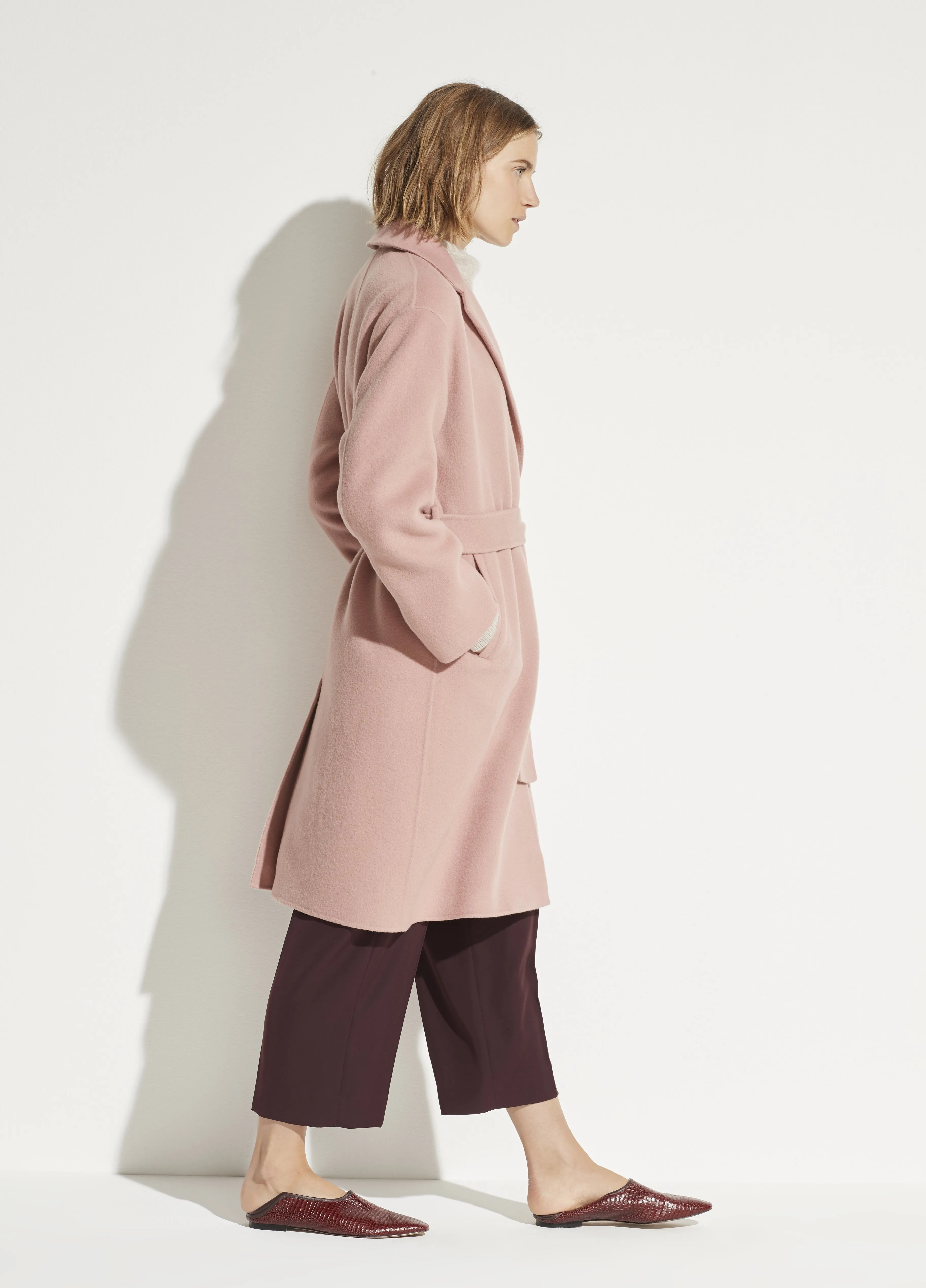 Belted Coat in Petal Crest