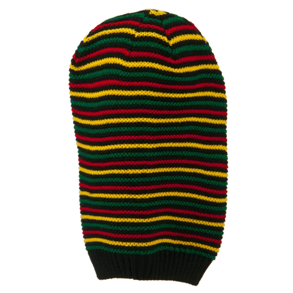 Big Size Rasta Striped Multi Deep Beanie