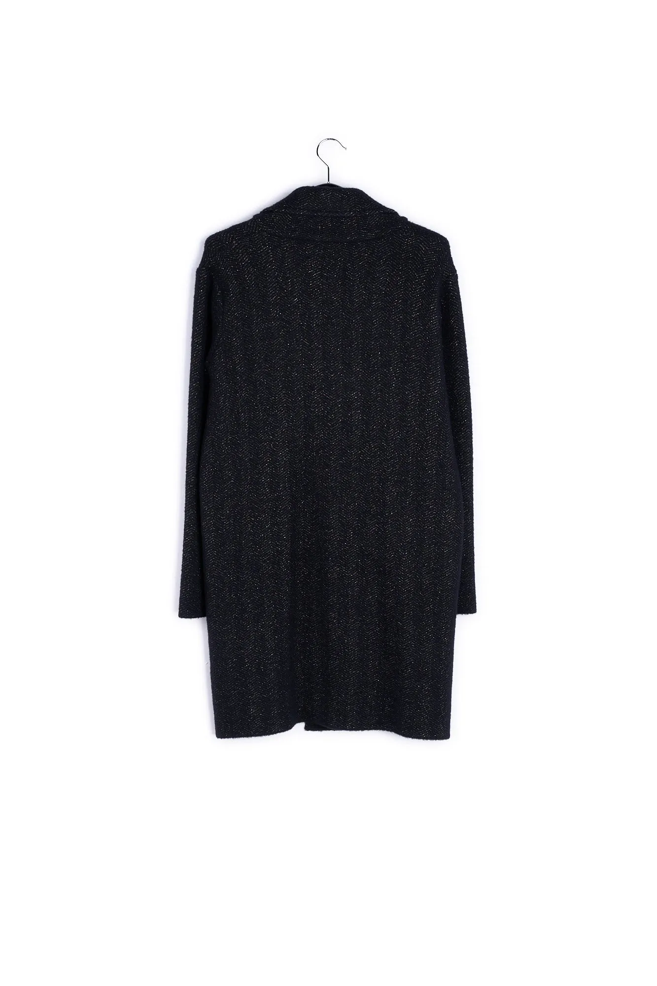 Black knitted coat