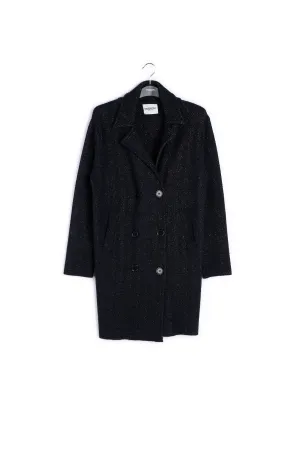 Black knitted coat