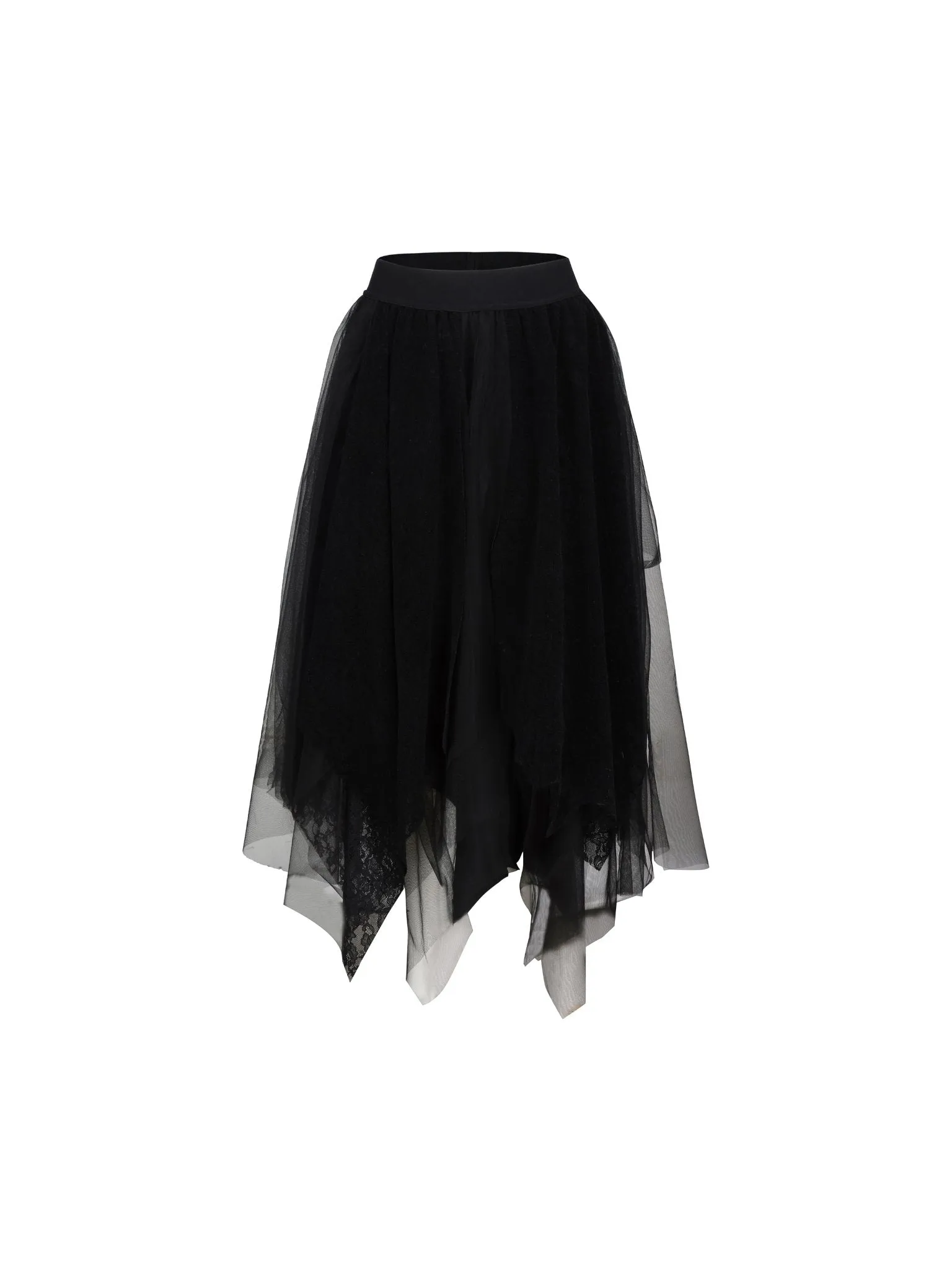 Black Lace Gauze Skirt