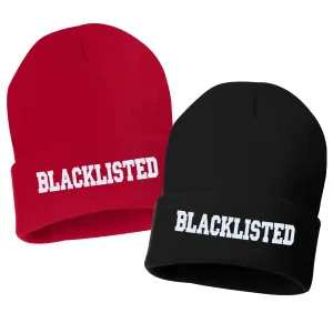 BLACKLISTED Embroidered Cuffed Beanie Hat