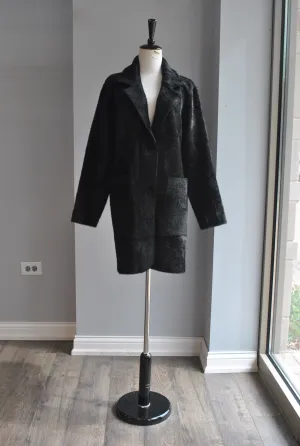 BLAVK SIMPLE ALPAKA COAT