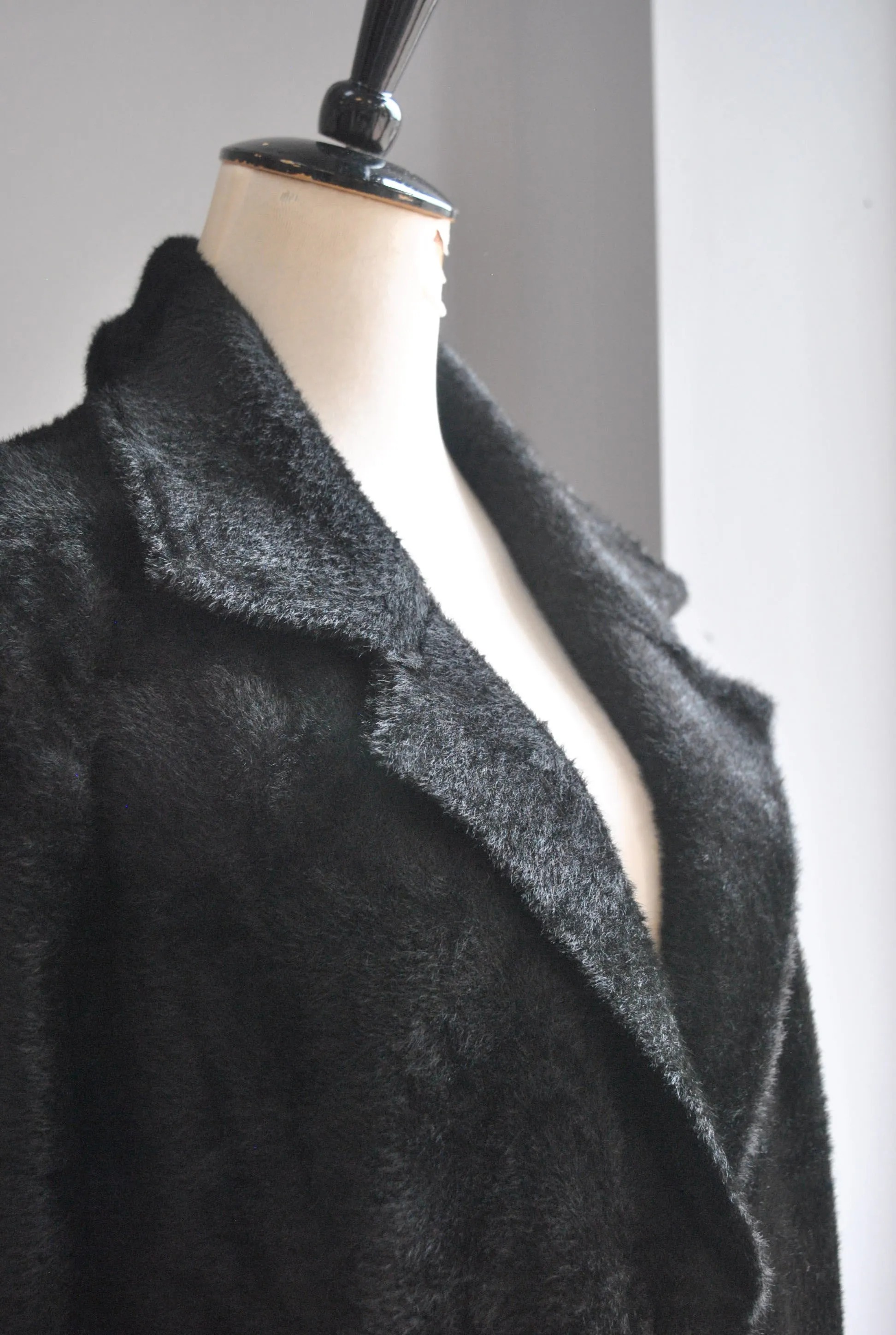 BLAVK SIMPLE ALPAKA COAT