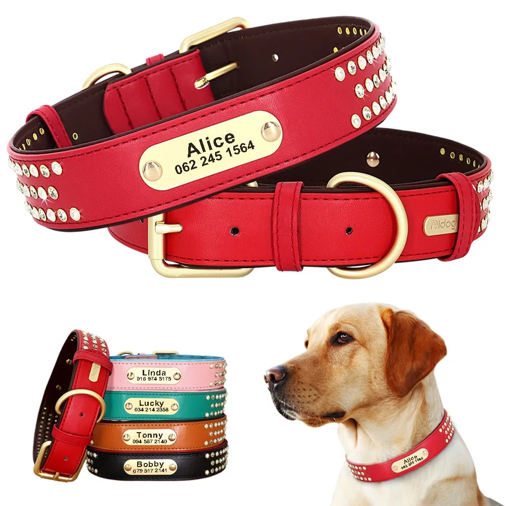 Bling Rhinestone Dog ID Collar
