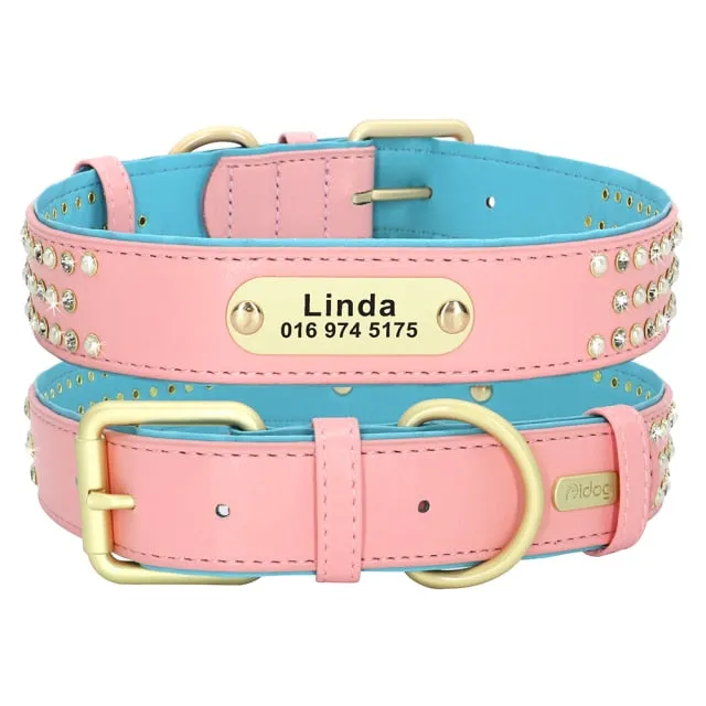 Bling Rhinestone Dog ID Collar