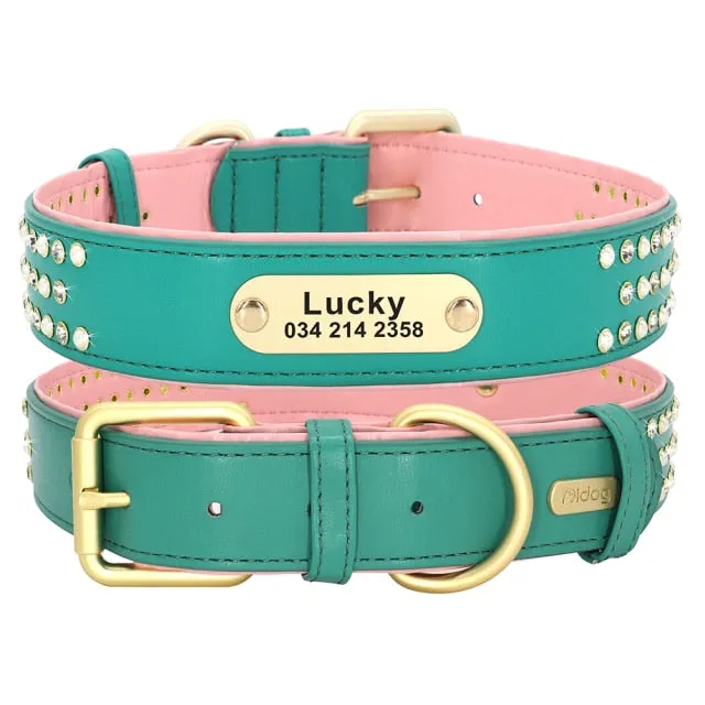 Bling Rhinestone Dog ID Collar