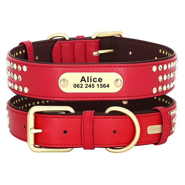 Bling Rhinestone Dog ID Collar